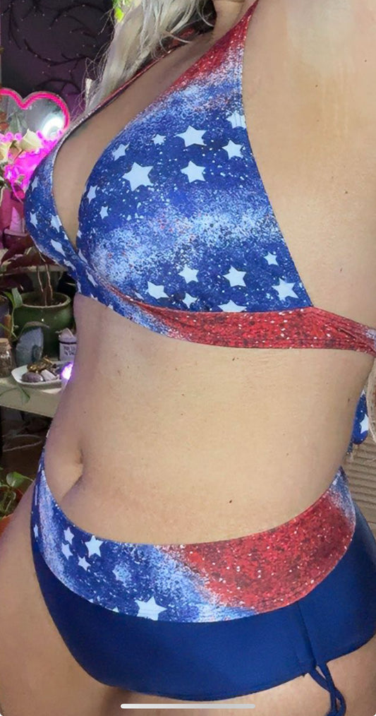 Patriotic Two-Piece Swimsuit
