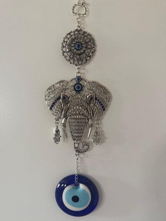 Evil Eye with an Elephant wall decor