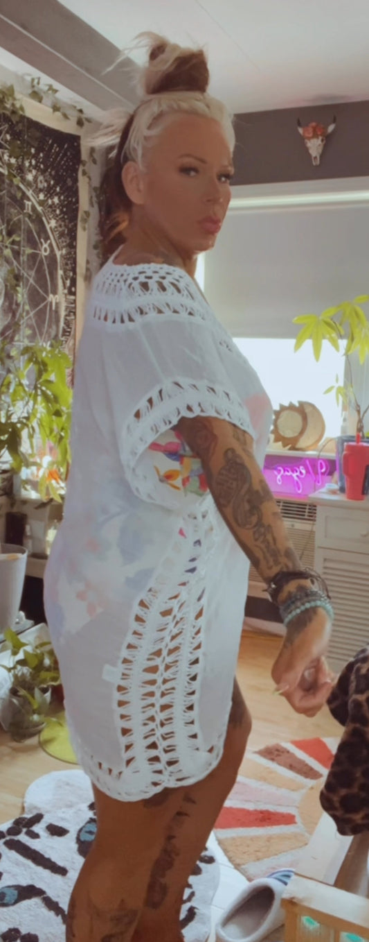 Boho Crochet Cover up