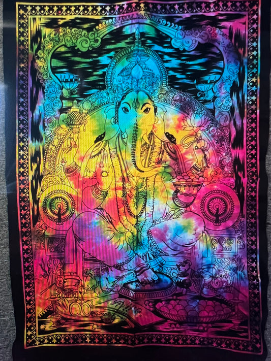 Ganesha Tye Die Tapestry